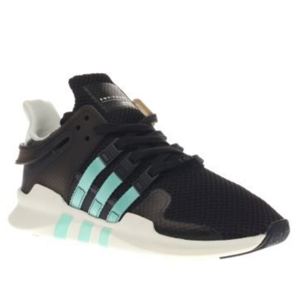 Adidas Black And Blue Eqt Support Adv Womens Trainers