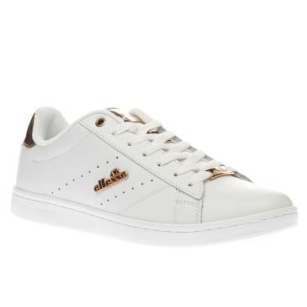 Ellesse White & Rose Gold Anzia Trainers