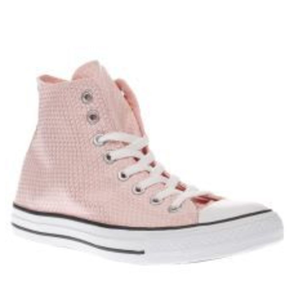 Converse Pale Pink All Star Snake Woven Hi Womens Trainers