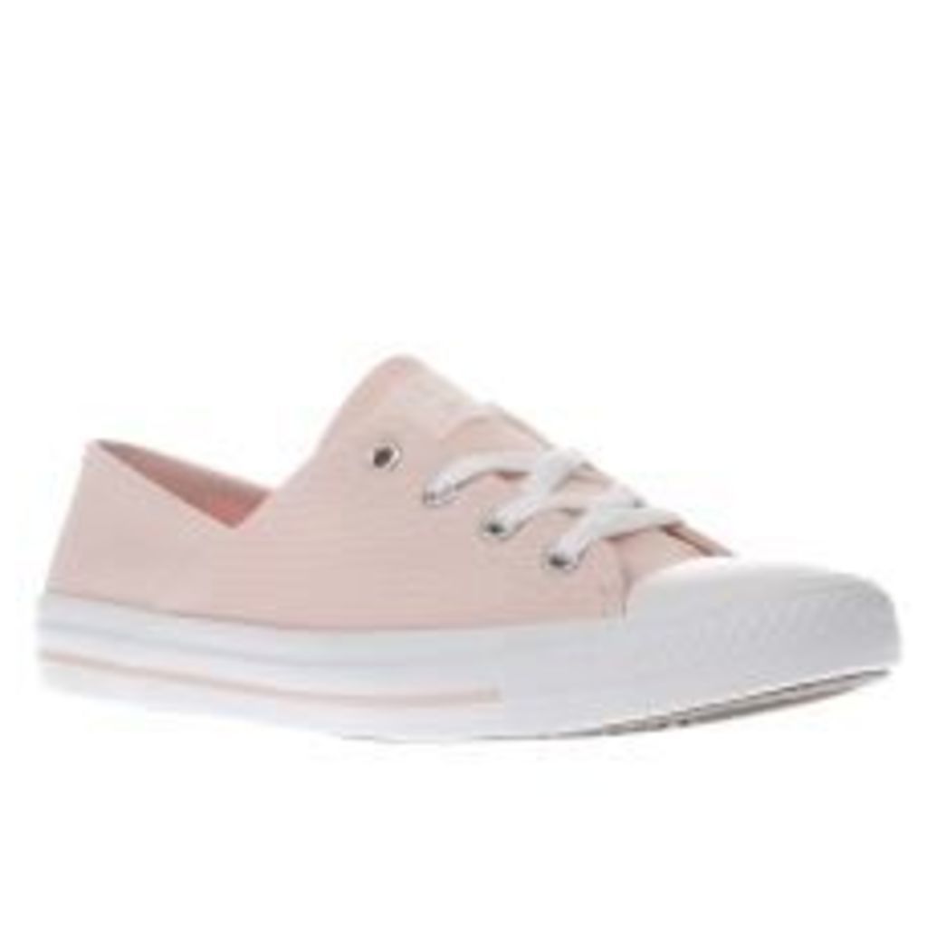 converse pale pink coral micro dot knit trainers