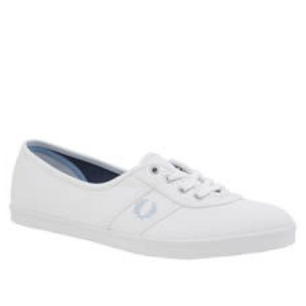 Fred Perry White & Pl Blue Aubrey Womens Trainers
