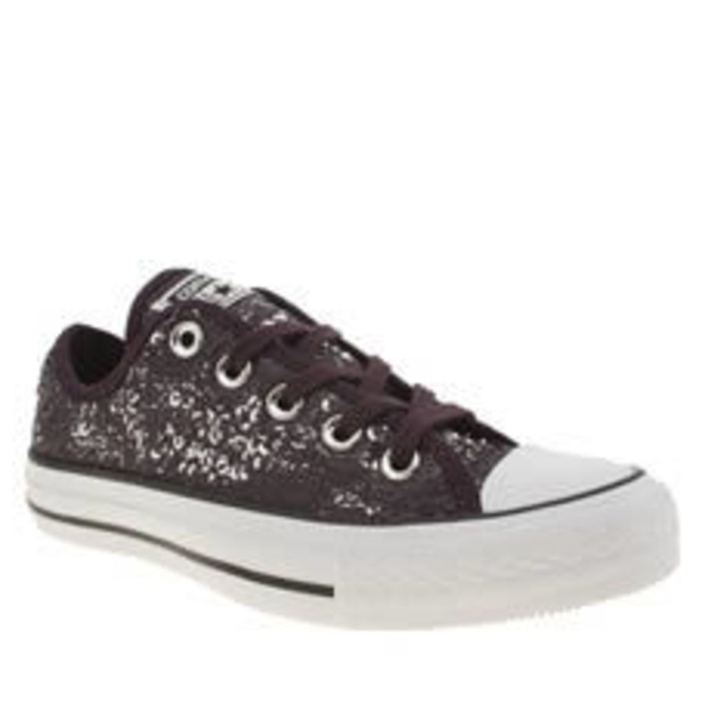 Converse Purple All Star Distressed Sequins Ox Womens Trainers