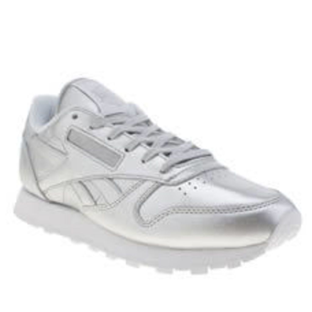Reebok Silver Classic Leather Spirit Womens Trainers