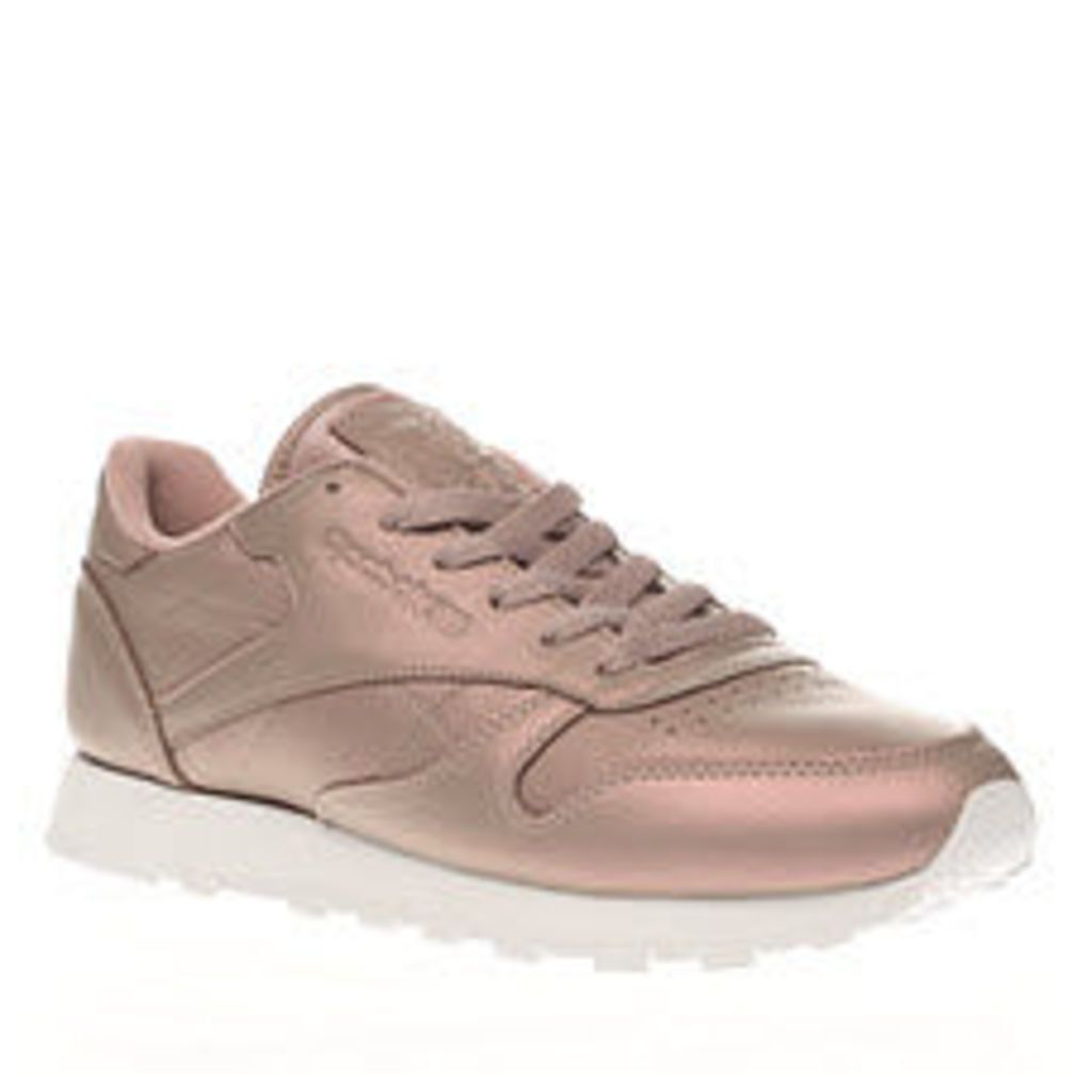 Reebok Pale Pink Classic Leather Pearlized Trainers