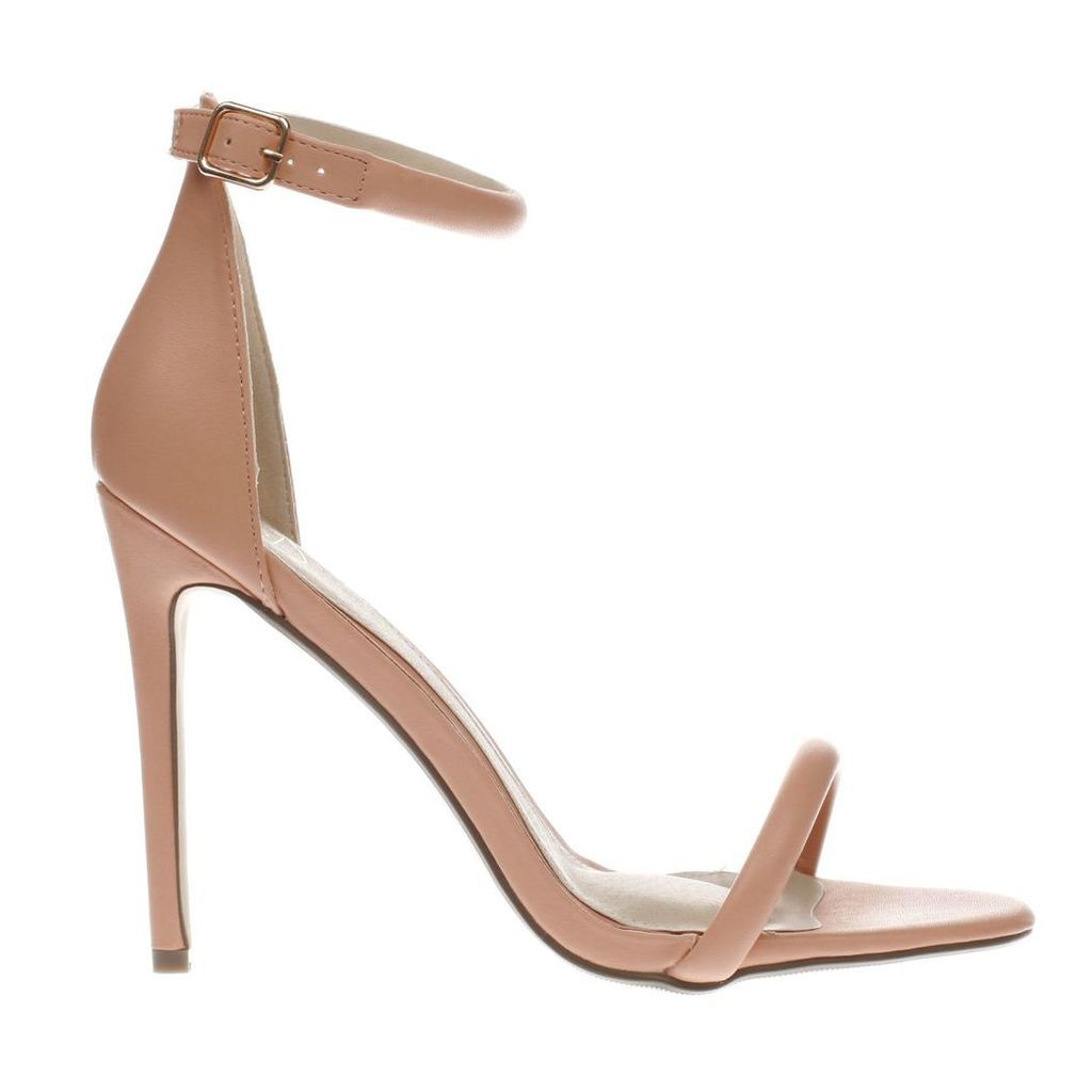 missguided pale pink strap barely there high heels
