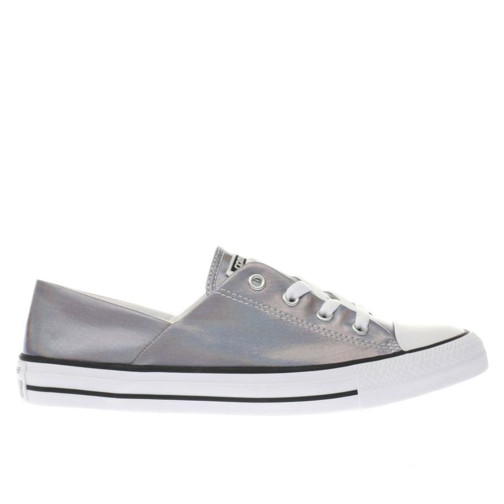 Converse Silver Coral Iridescent Ox Trainers