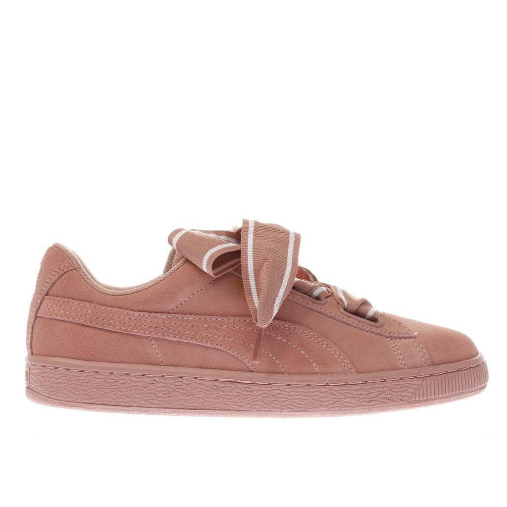 Puma Pink Basket Heart Satin Ii Trainers