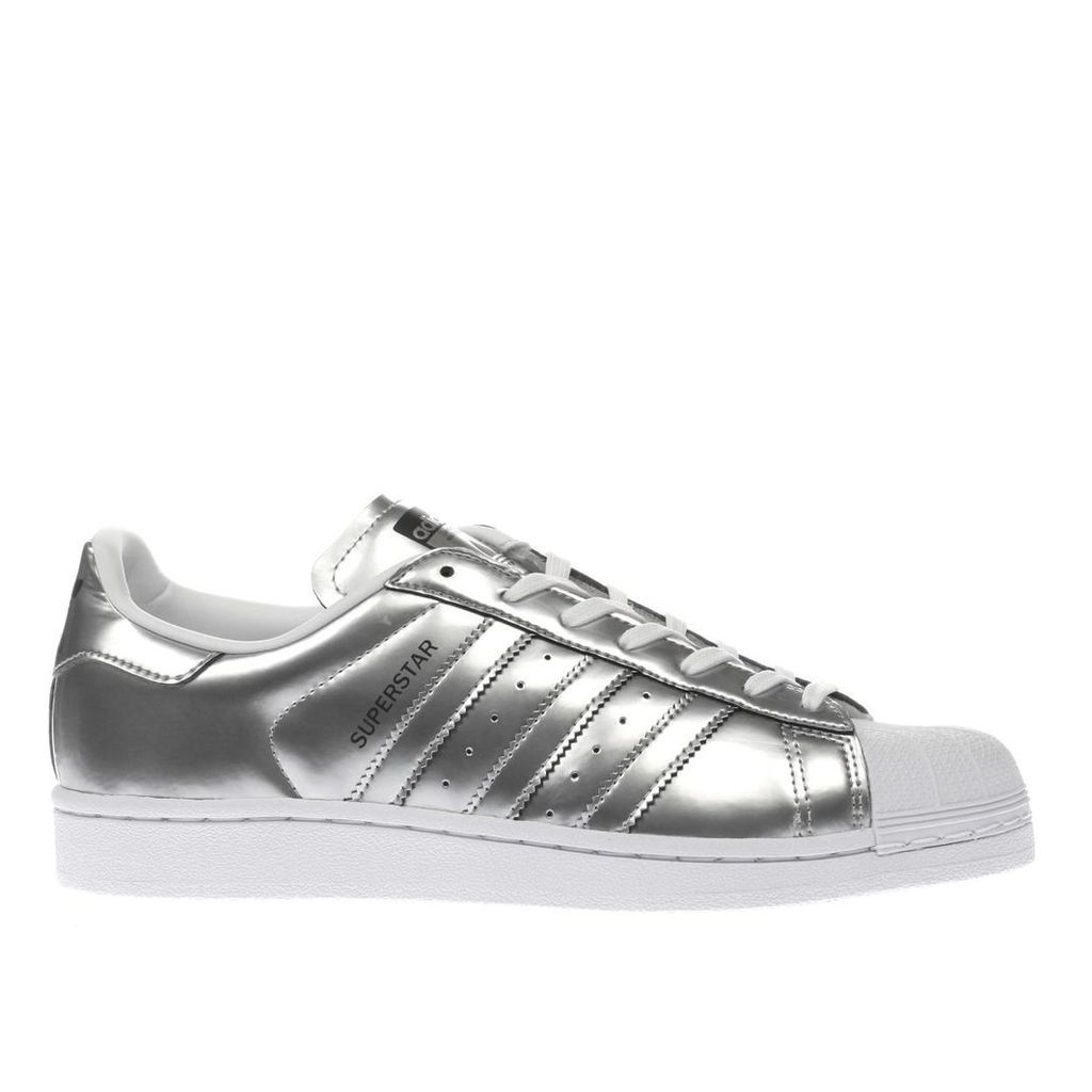 adidas silver superstar trainers