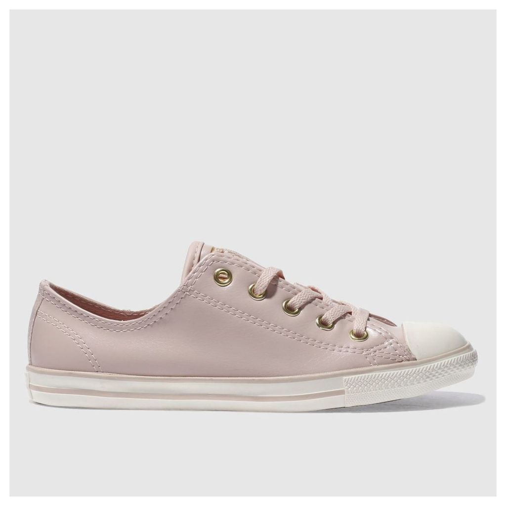 converse pale pink all star dainty craft ox trainers