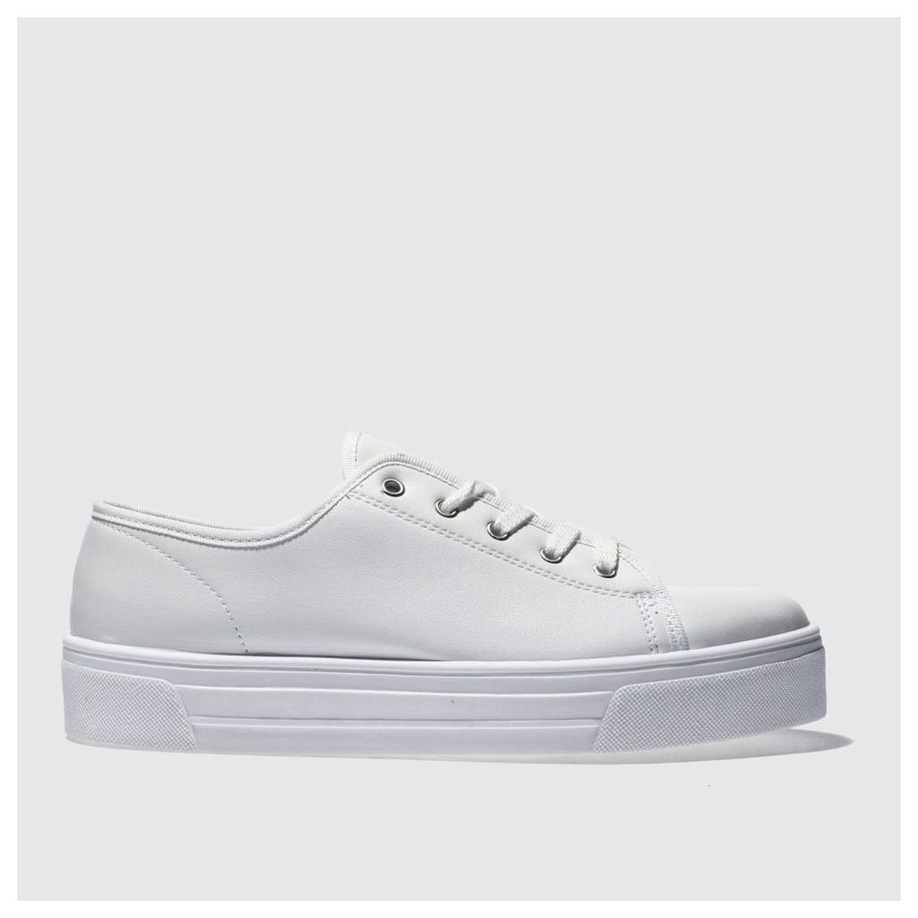 Schuh White & Silver Sneaky Trainers