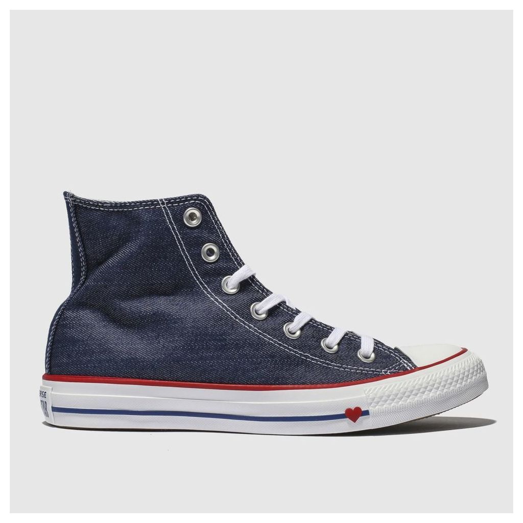 Converse Navy All Star Hi Love Works Trainers