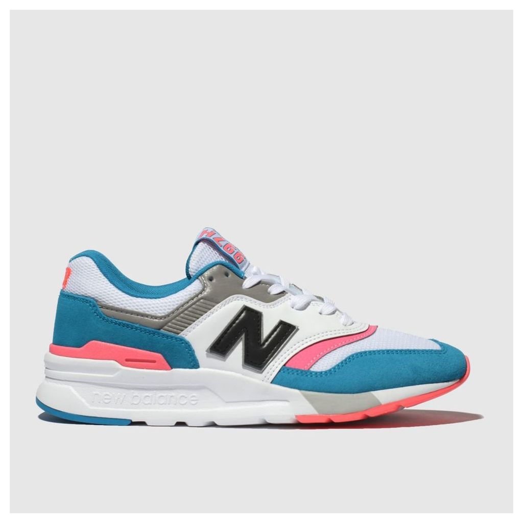 New Balance White & Blue 997h Trainers