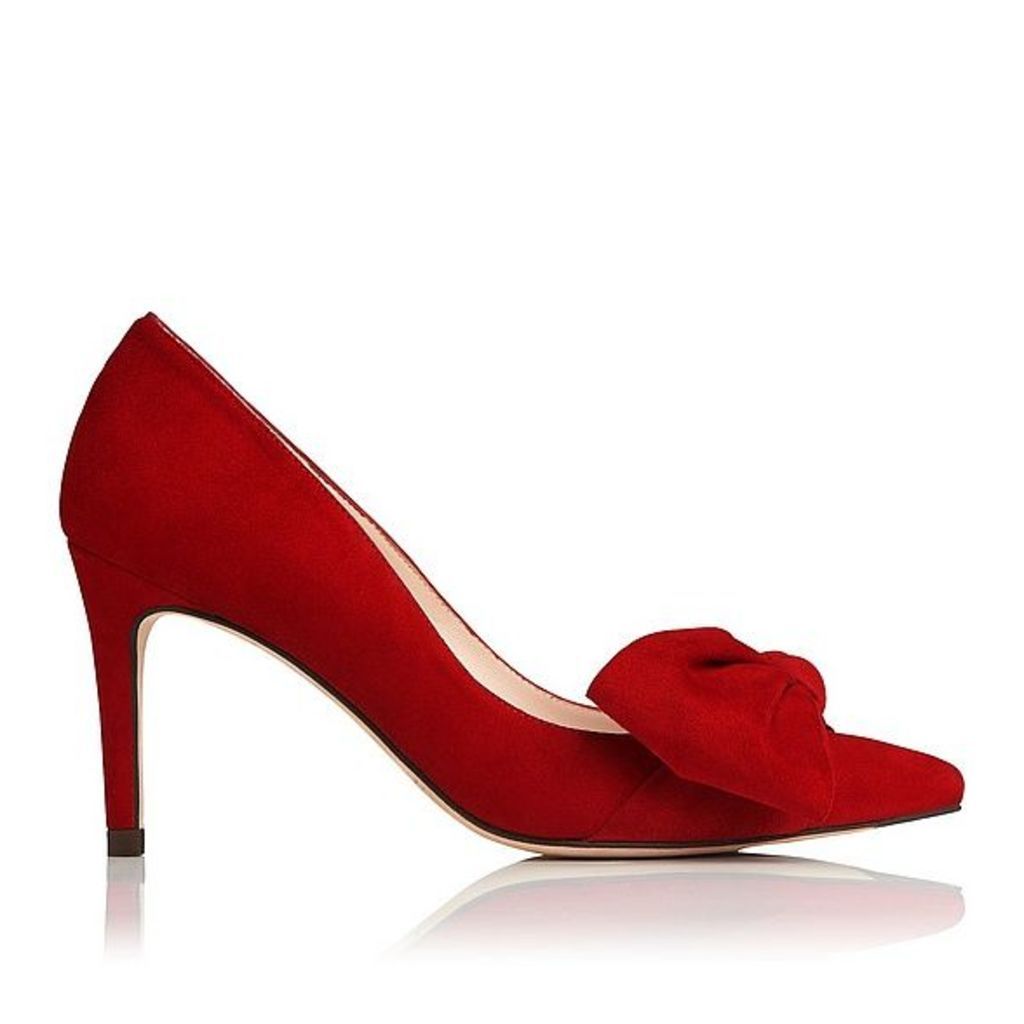 Caitlyn Roca Red Suede Closed Courts