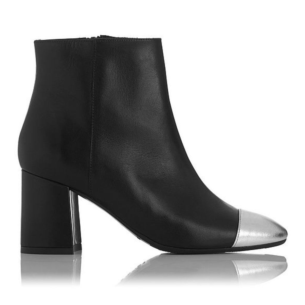Wyatt Black Nappa Leather Ankle Boots