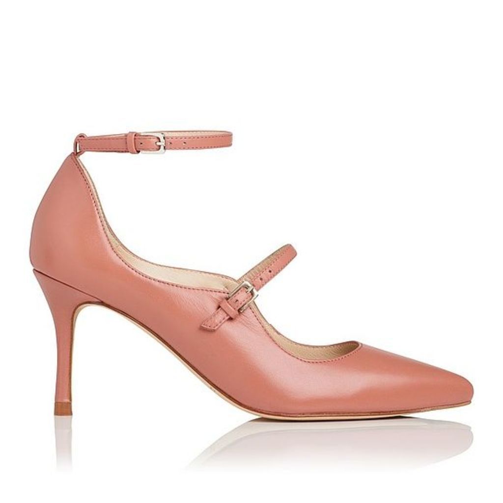 Natalia Pink Leather Closed Courts