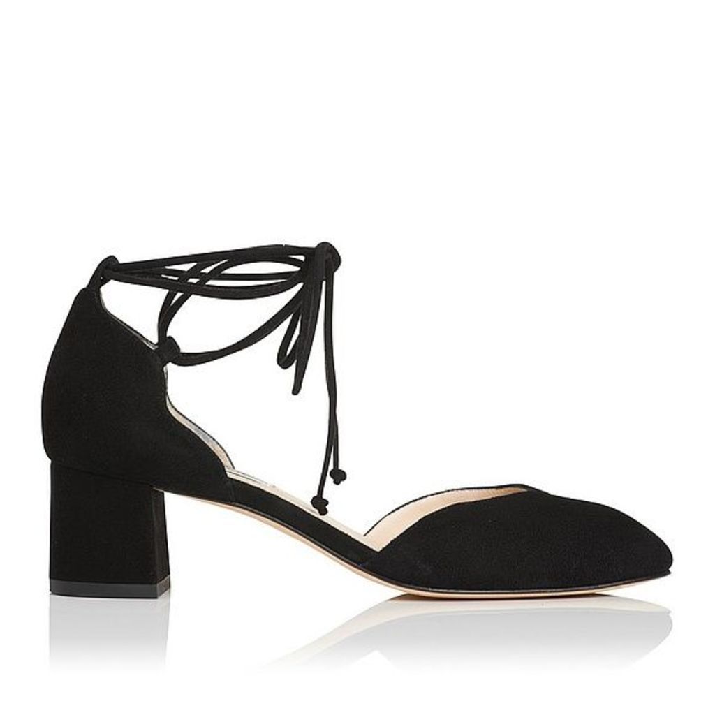 Lali Black Suede Open Courts