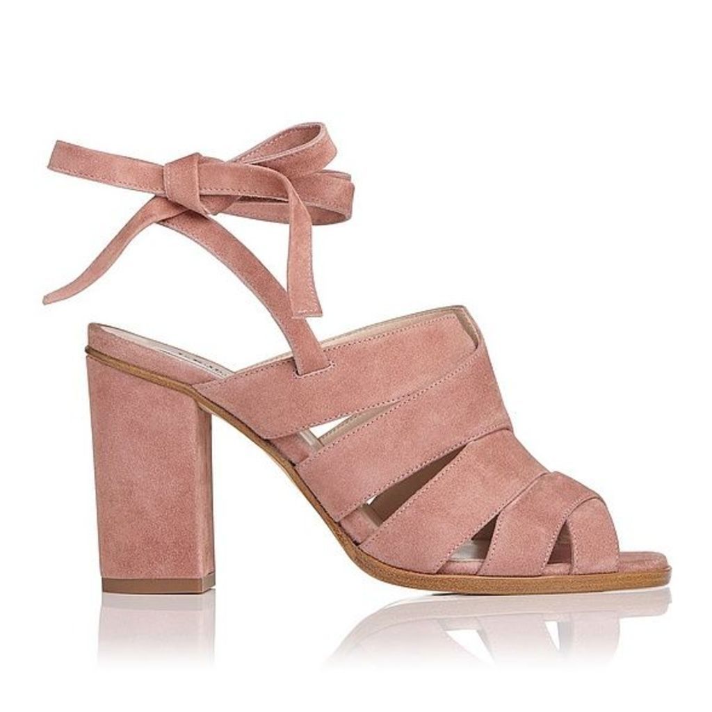 Seline Dark Pink Suede Formal Sandals