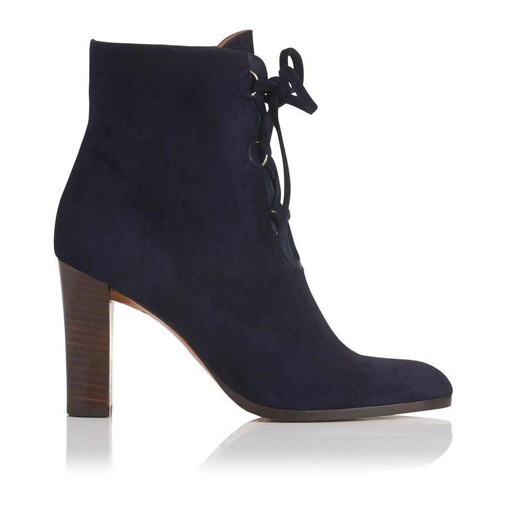 Melissa Navy Suede Ankle Boots