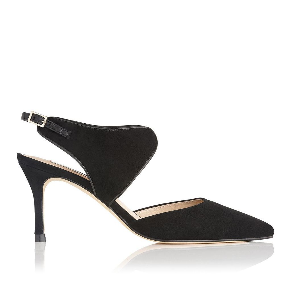 Cecily Black Suede Open Courts