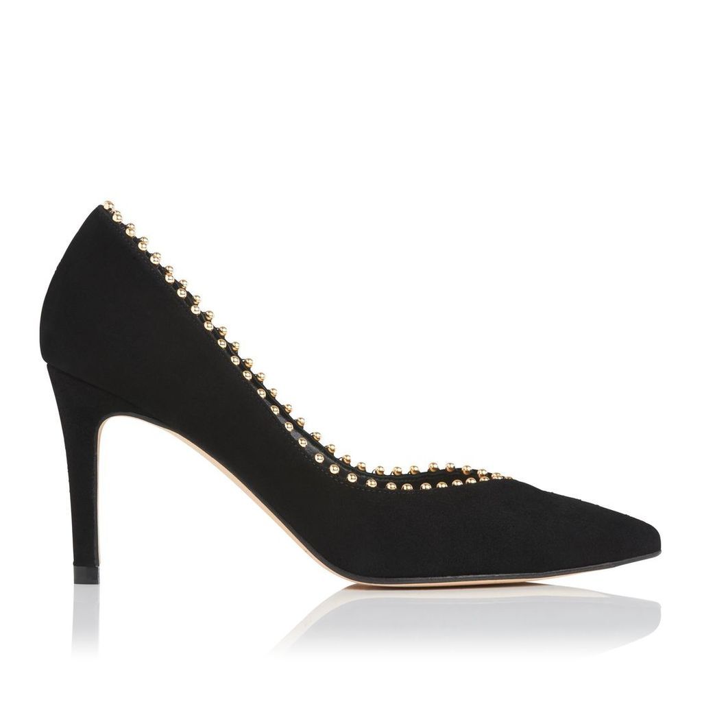 Fifi Black Suede Closed Courts