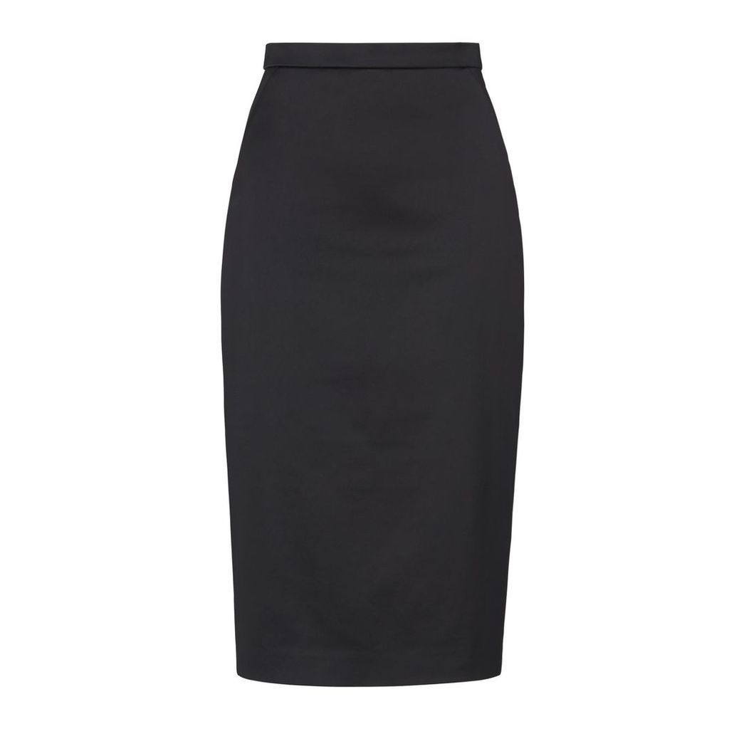 Miranda Black Sateen Skirt