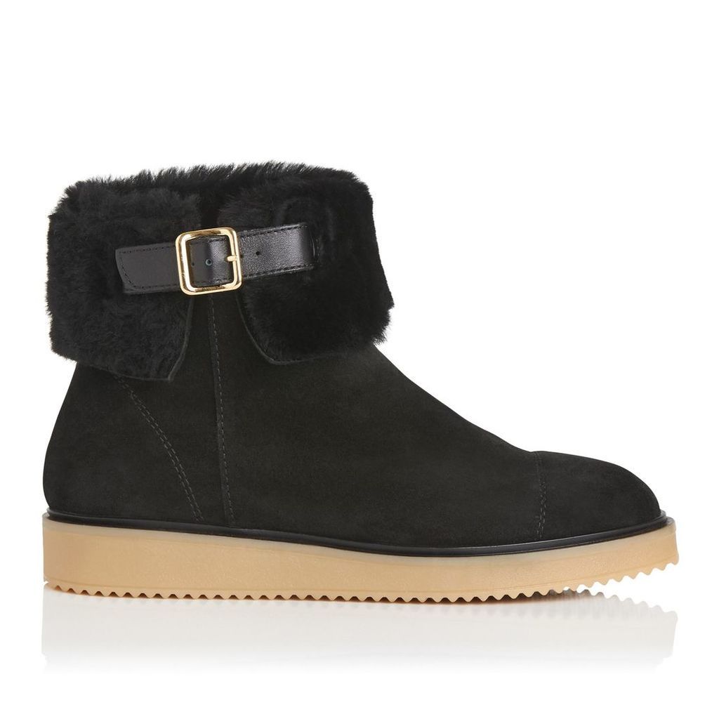 Maci Black Suede Ankle Boots