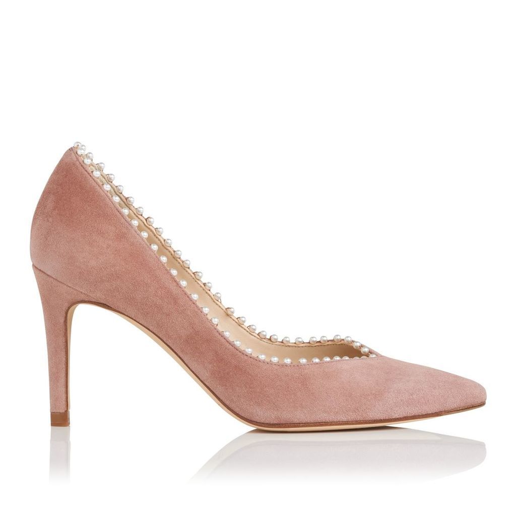 Fifi Dark Pink Suede Closed Courts