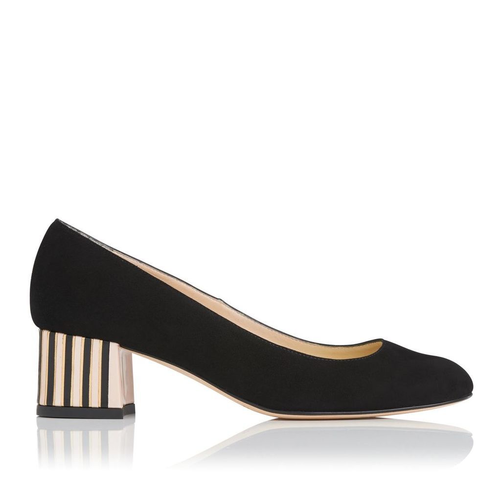 Maisy Black Suede Closed Courts