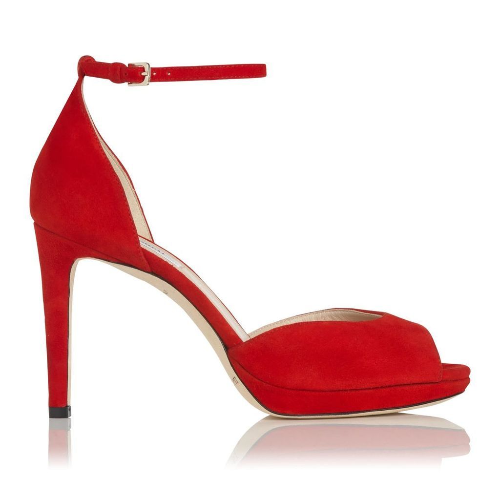 Yasmin Red Suede Sandals