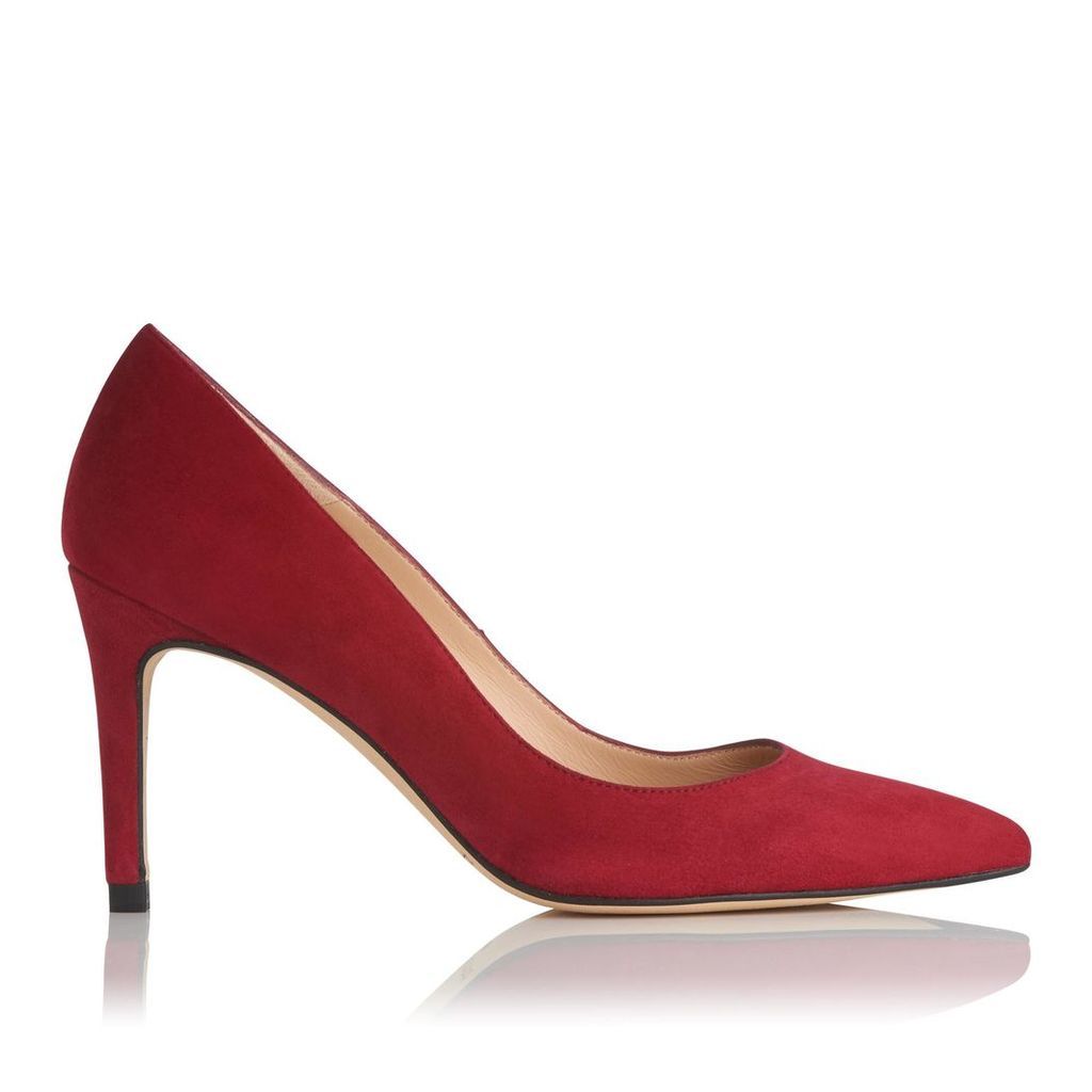 Floret Red Suede Closed Courts