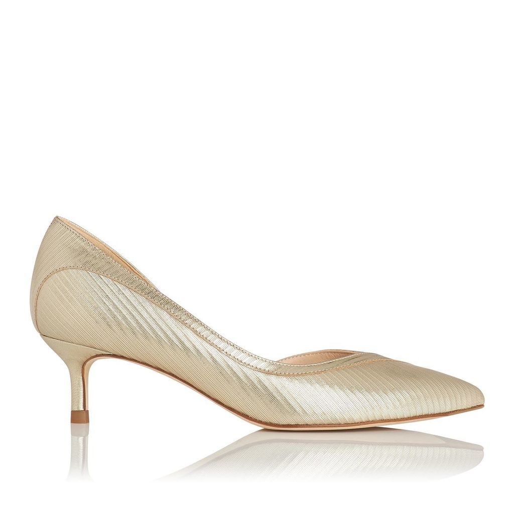 Layla Gold Leather Open Courts