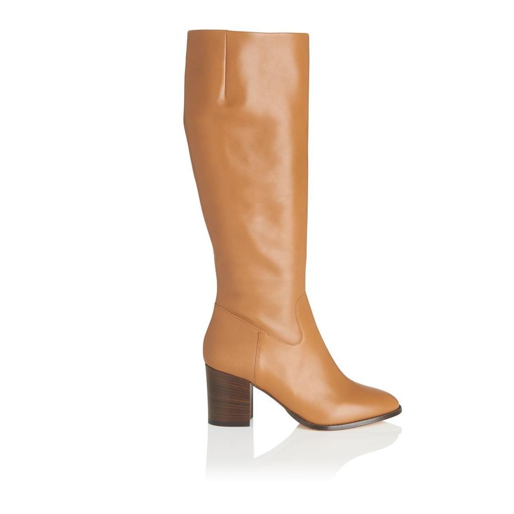 Phoenix Brown Leather Knee Boots