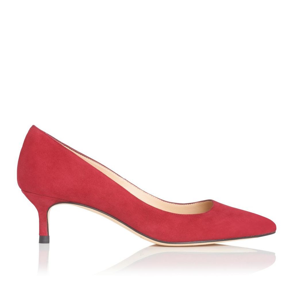 Audrey Poppy Suede Wide Fit Courts