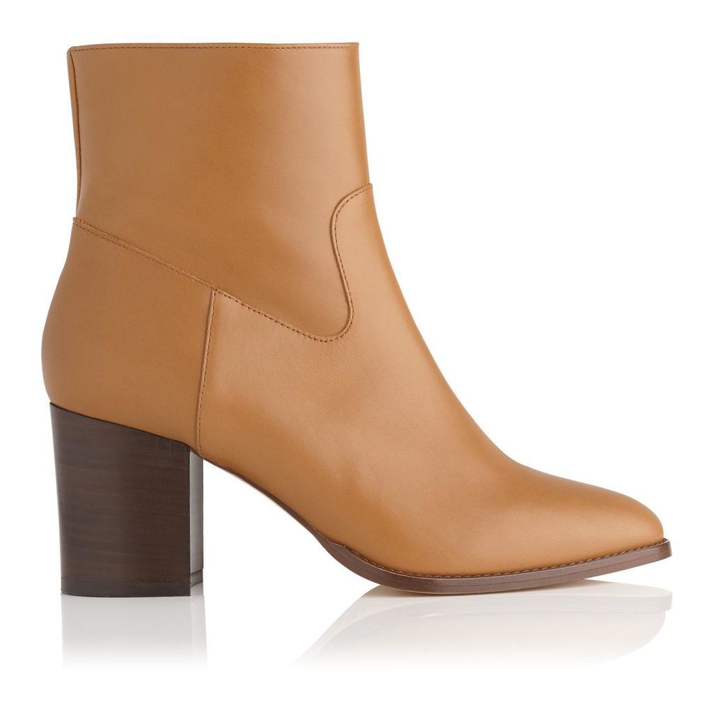Jourdani Brown Leather Ankle Boots