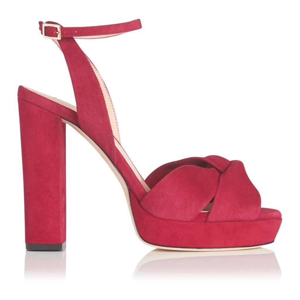Annabella Red Suede Sandals