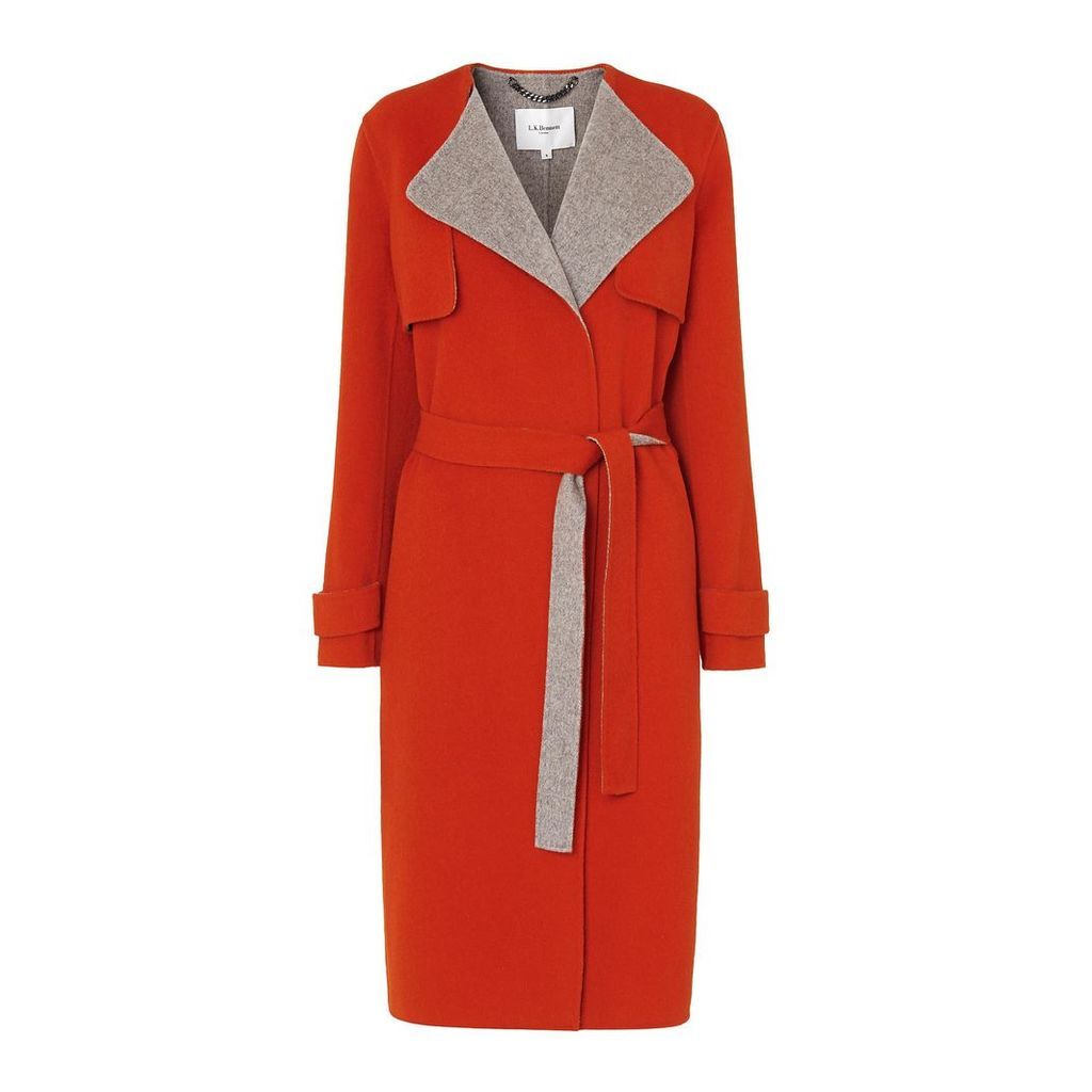 Clemence Red Wool Cashmere Coat