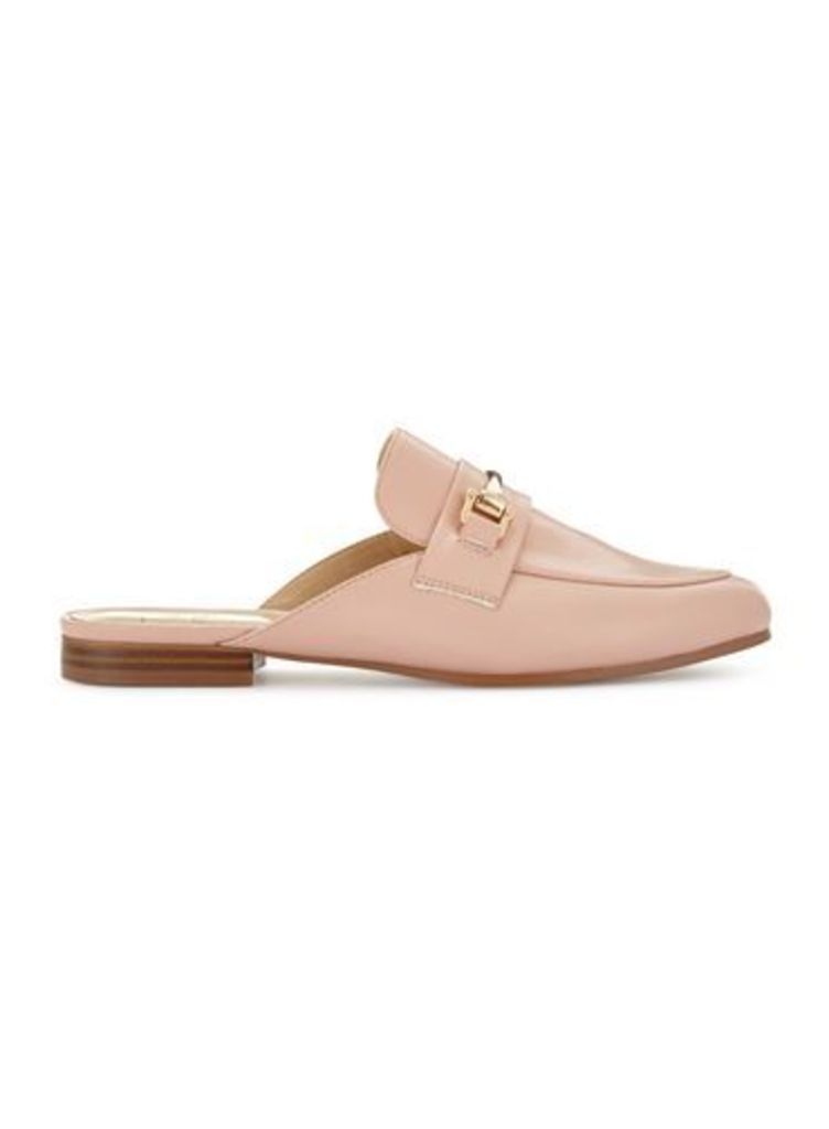 Womens ELENA Snaffle Backless Loafers, Nude