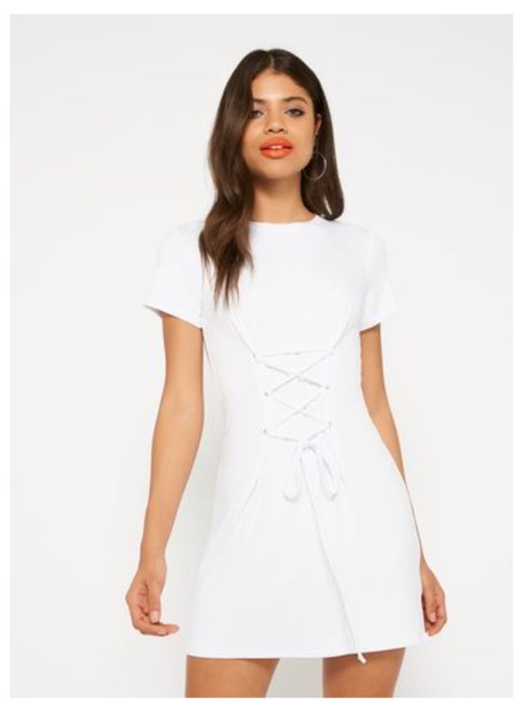 Womens White Corset Dress, White