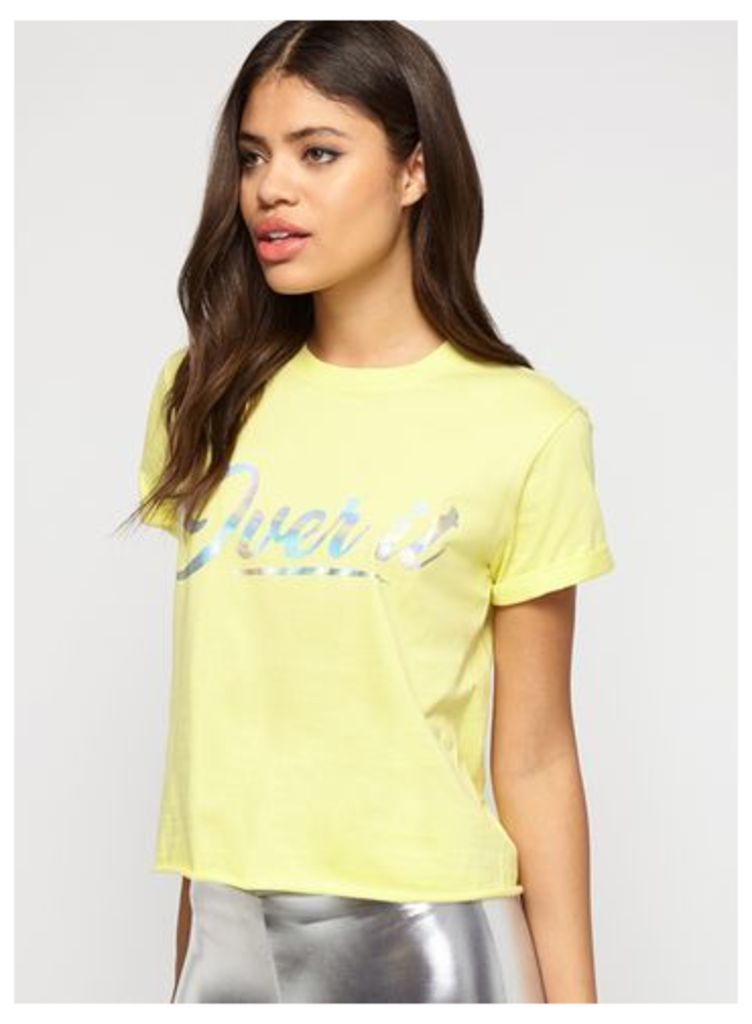 Womens Yellow Over It T-Shirt, Yellow