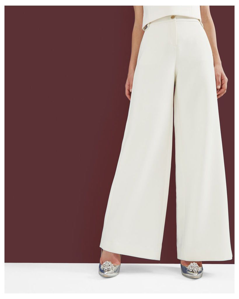 Ted Baker Wide leg trousers White