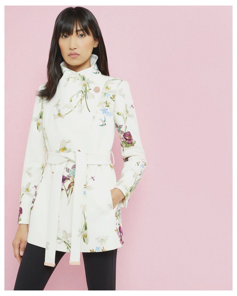 Ted Baker Spring meadow short wrap coat Ivory