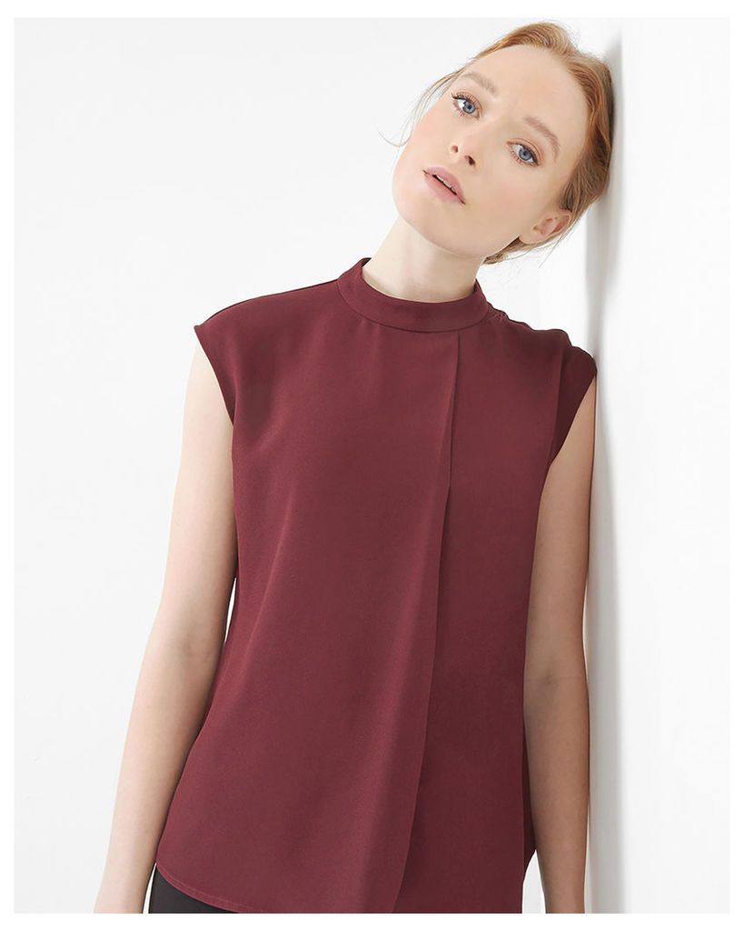Ted Baker Long line layered top Oxblood