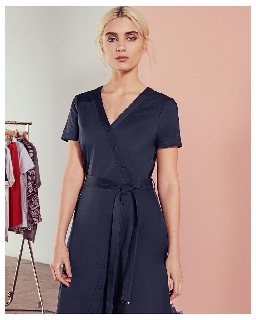 Ted Baker Crossover cotton dress Navy