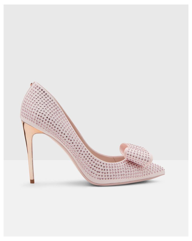 Ted Baker Studded bow pointed courts Light Pink