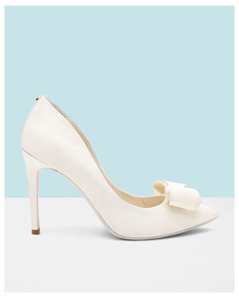 Ted Baker Bow detail satin courts Ivory