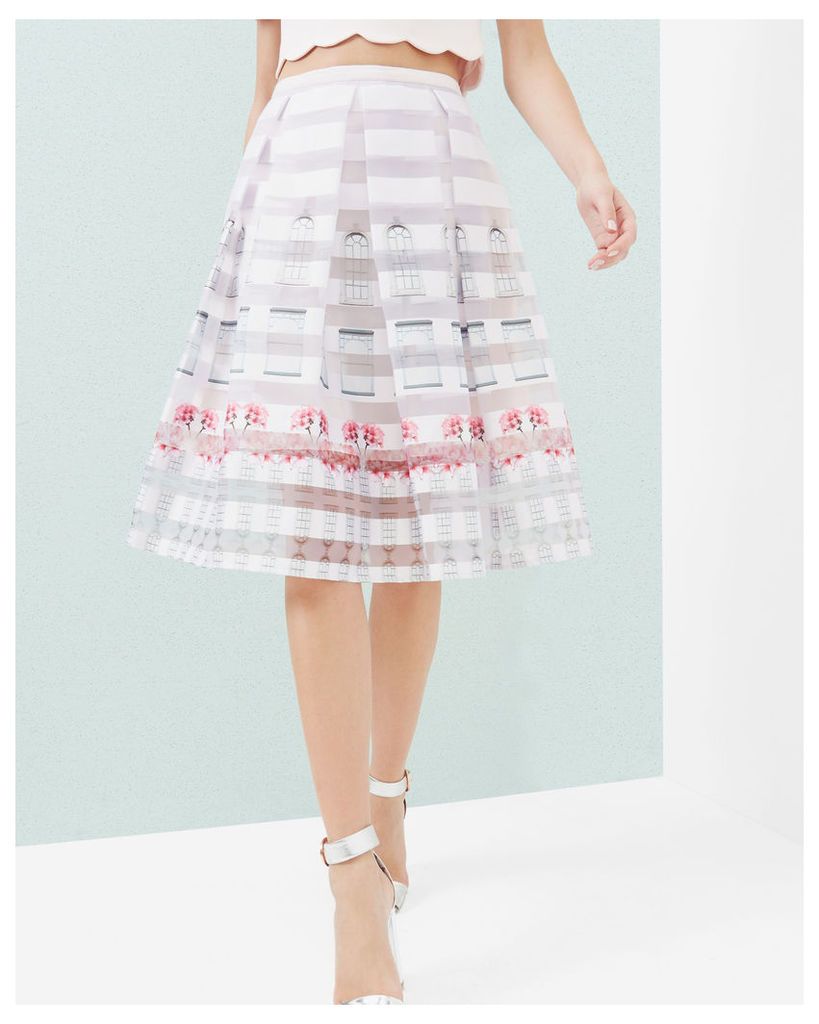 Ted Baker Burnout Window Box skirt Baby Pink