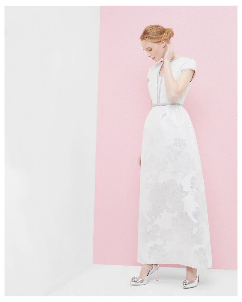 Ted Baker Baroque Blossom maxi dress White