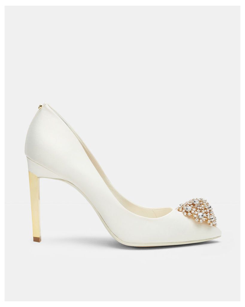 Ted Baker Brooch detail court shoes Ivory