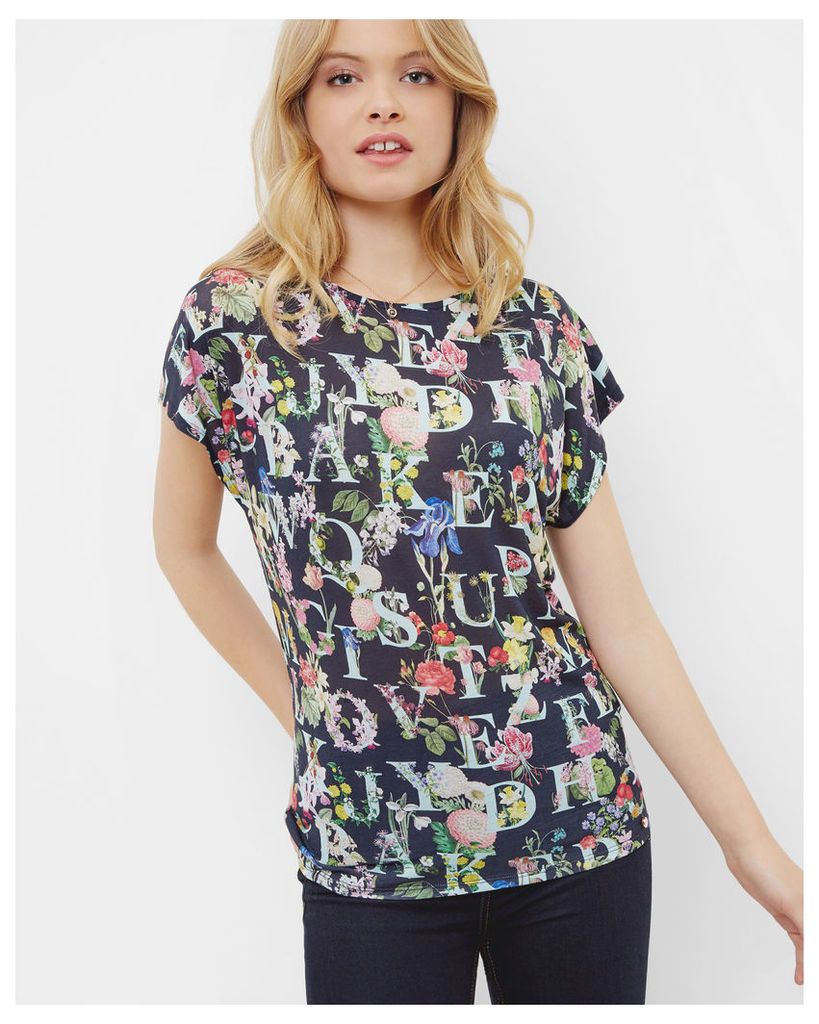 Ted Baker A-Z Floral T-shirt Navy