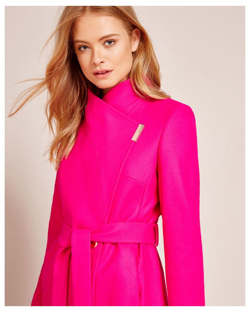 Ted Baker Cashmere-blend wrap front coat Fuchsia